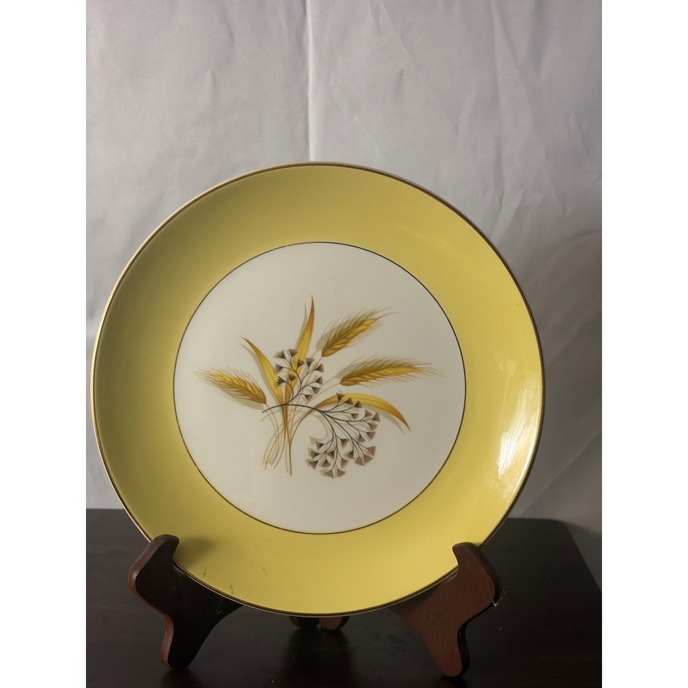 Century‎ Service Corp Autumn Gold Dinner Plate Yellow Wheat Semi Vitreous 10"